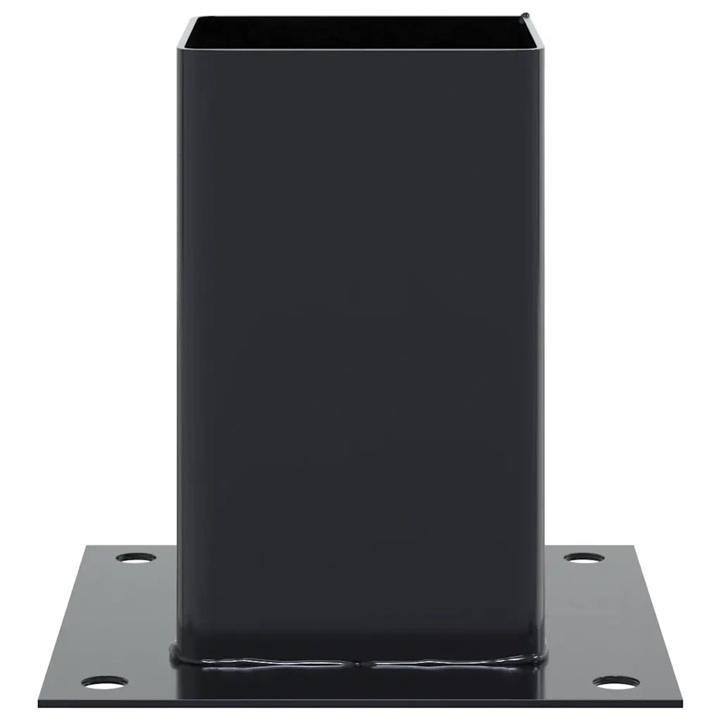 Basi per Pali Quadrati 4 pz 91x91 mm Acciaio Verniciato Polvere