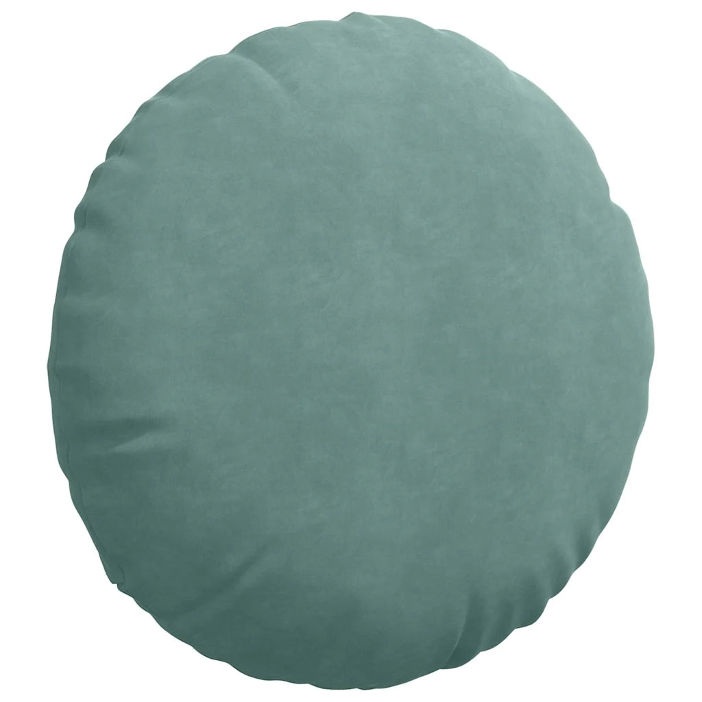 Cuscini per Seduta 2 pcs Verde Mare Ø 40 x 13 cm Velluto 42014258
