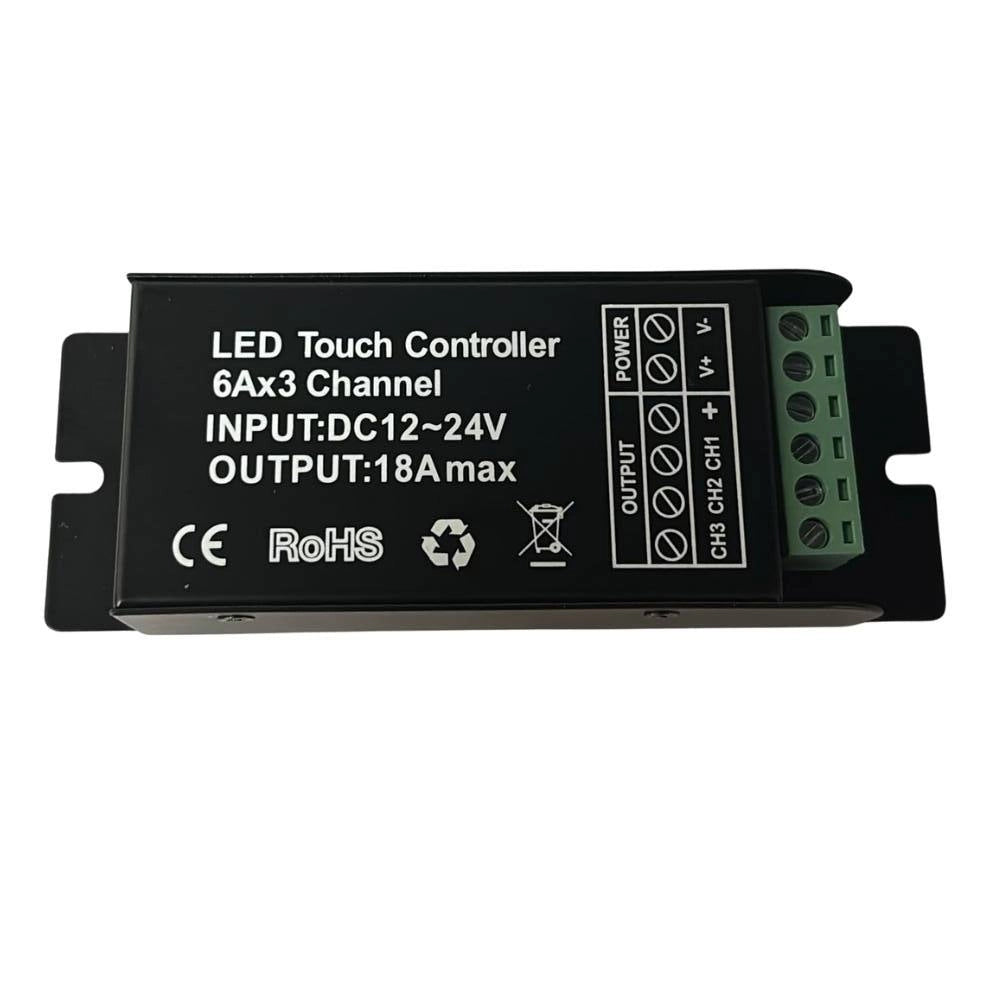 Optonica telecomando mini touch wireless per strisce led rgb *** colore nero, confezione 1