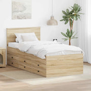 Daybed Rovere Sonoma e Nero 100 x 200 cm Legno multistrato 3408517