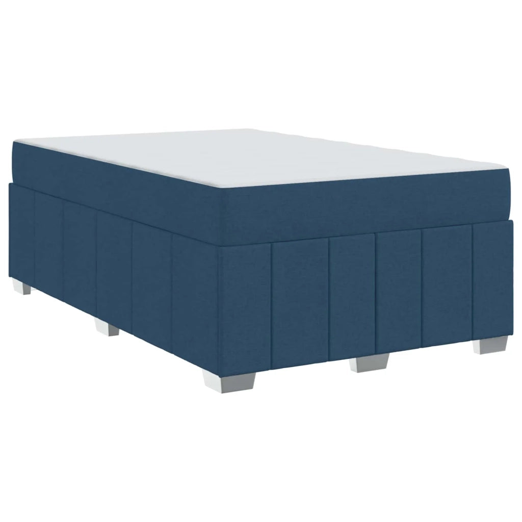 Letto matrimoniale | Letto per adulti | Struttura del letto con materasso Blu 120 x 200 cm Tessuto