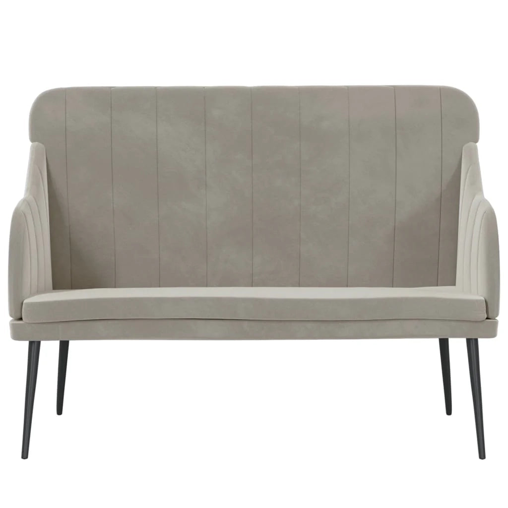 Panca/panca 110 x 76 x 80 cm velluto grigio chiaro 02_0010641