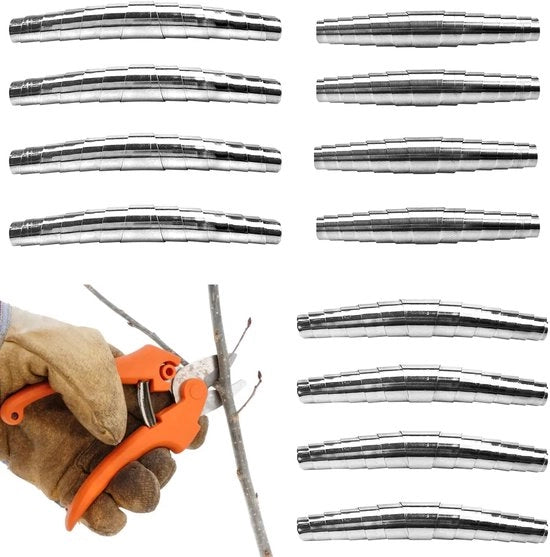 12 set di pinnacce in acciaio inossidabile per sega da giardino - 6 cm, 7 cm, 8 cm - penna di riserva per sega da giardino per prestazioni di taglio migliorate
