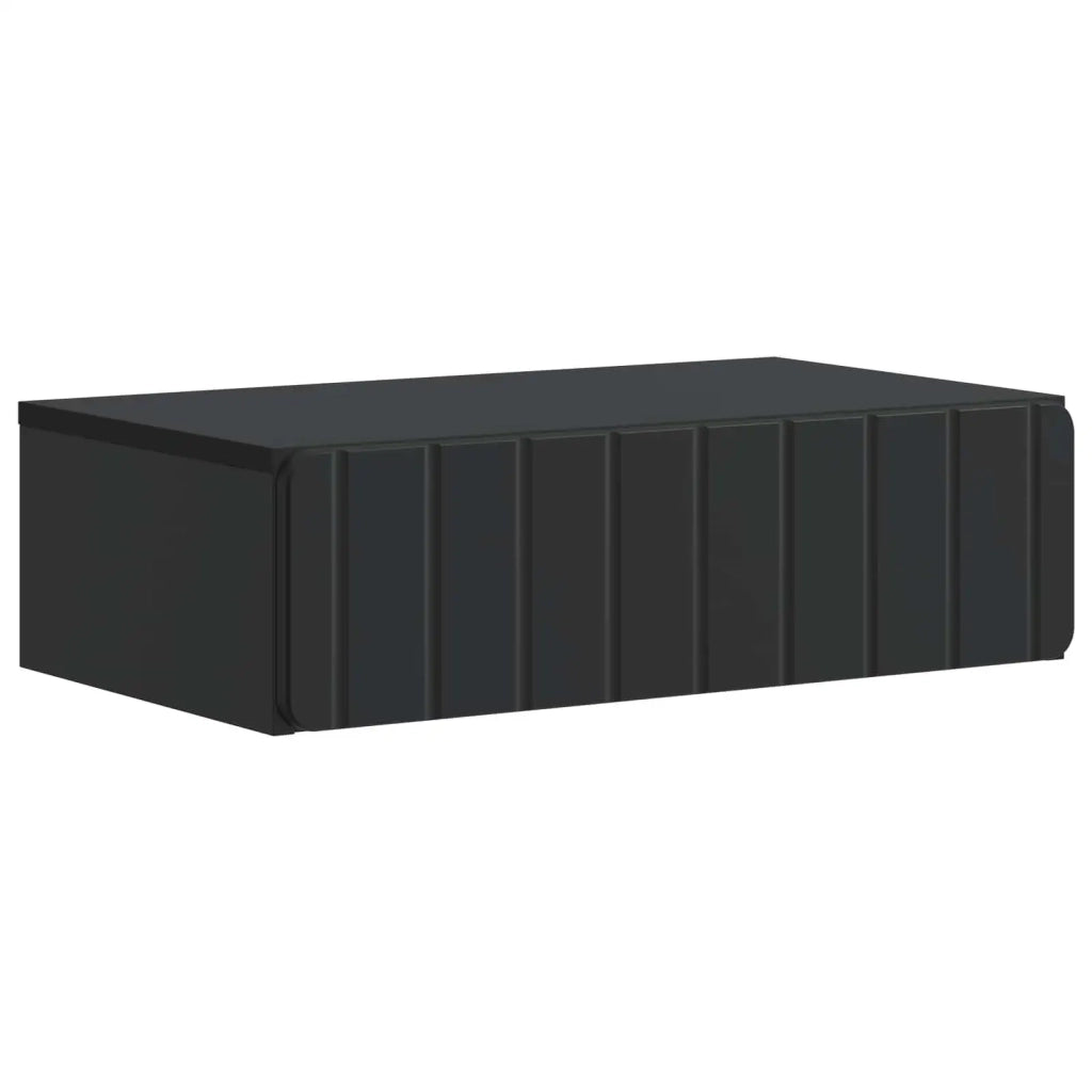 Tavolino da Parete Laterale Nero 59 x 34,5 x 17 cm