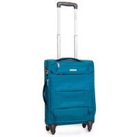 Trolley Valigia Morbida Bagaglio a Mano in Poliestere 4 Ruote TSA Ravizzoni Ambra Blu