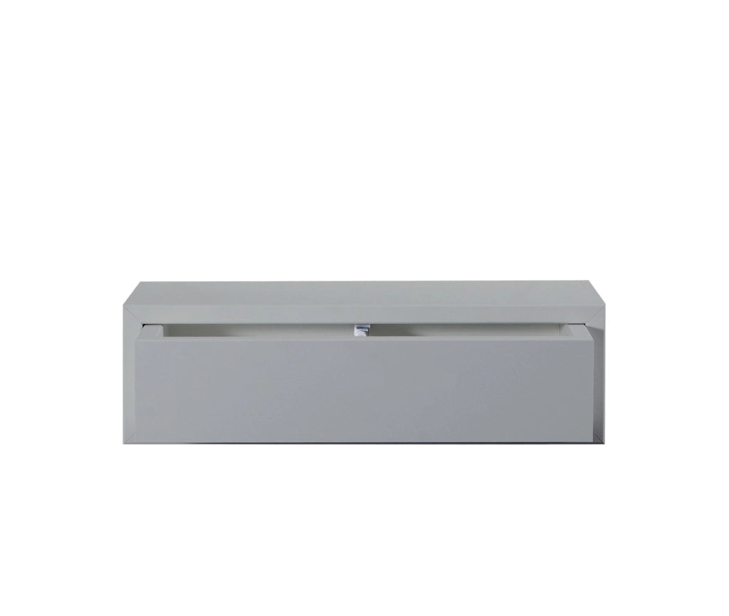 Mensola da Parete 1 Cassetto 45x13,4x20 cm in Fibra di Legno Lego Grigio