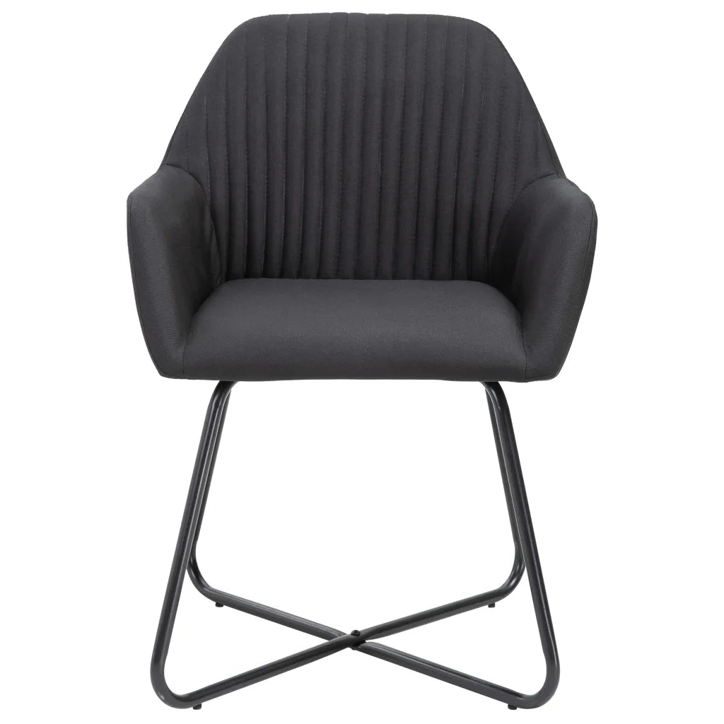 Sedie da Pranzo 4 pz Nere in Tessuto cod mxl 23706