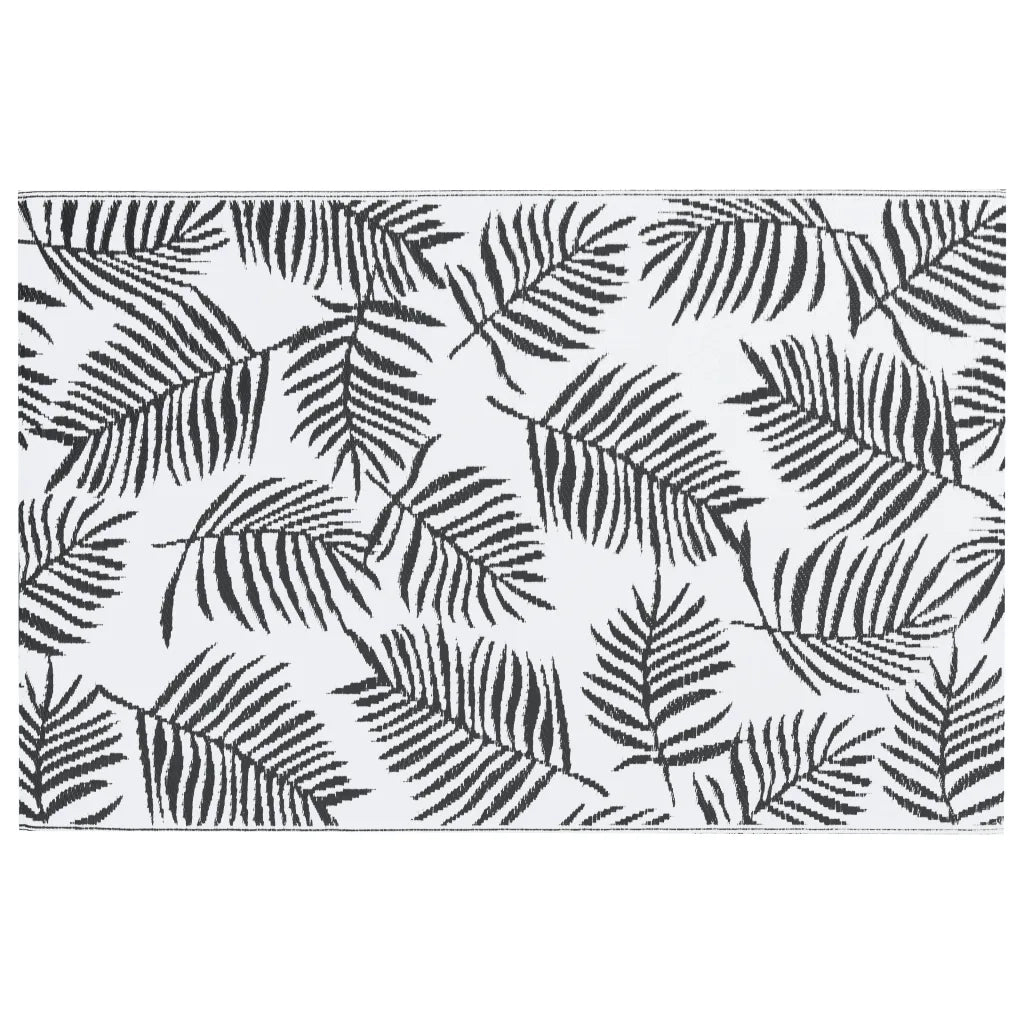 Tappeto da Esterni ARAKIL Bianco e Nero 160x230 cm in PP CFW1999942