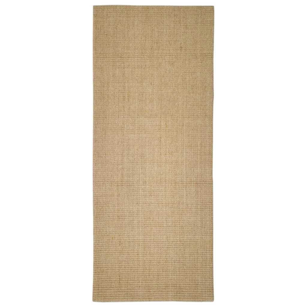 Tappetino tiragraffi in sisal per gatti 80 x 200 cm Marrone chiaro 02_0045555