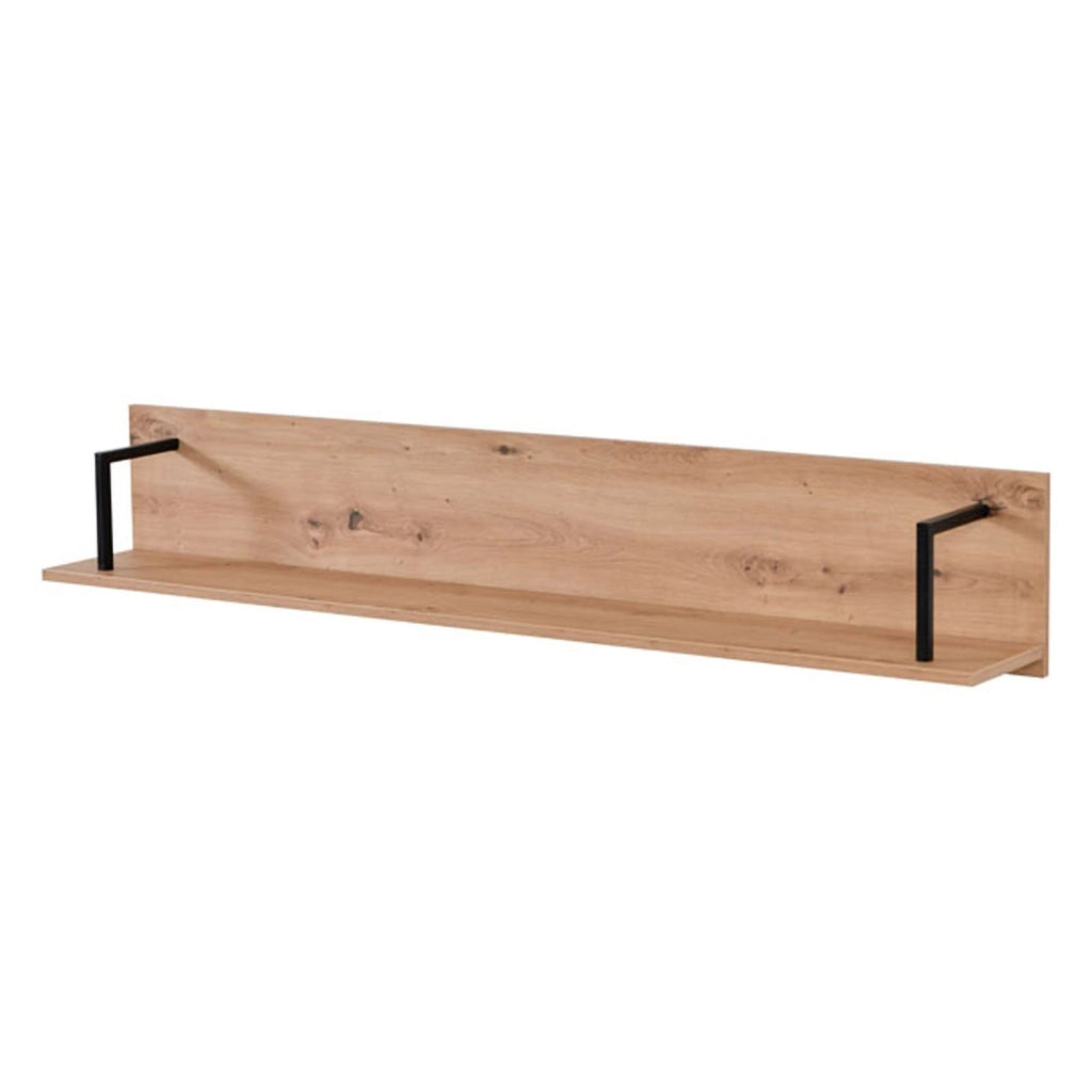 Oriolo, Mensola un Ripiano, 137.5x21x24h cm Marrone Rovere Nodi