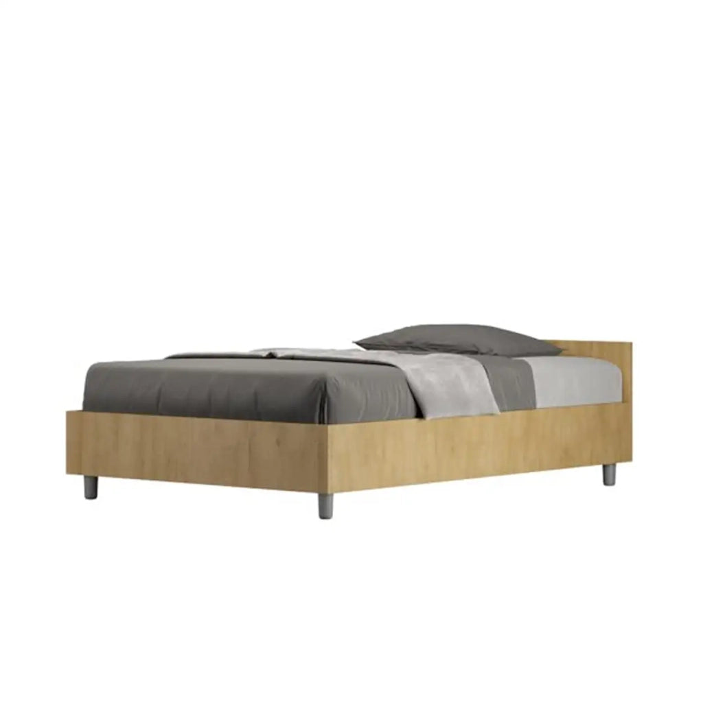 Letto una piazza e mezza contenitore 120x200 quercia Nuamo