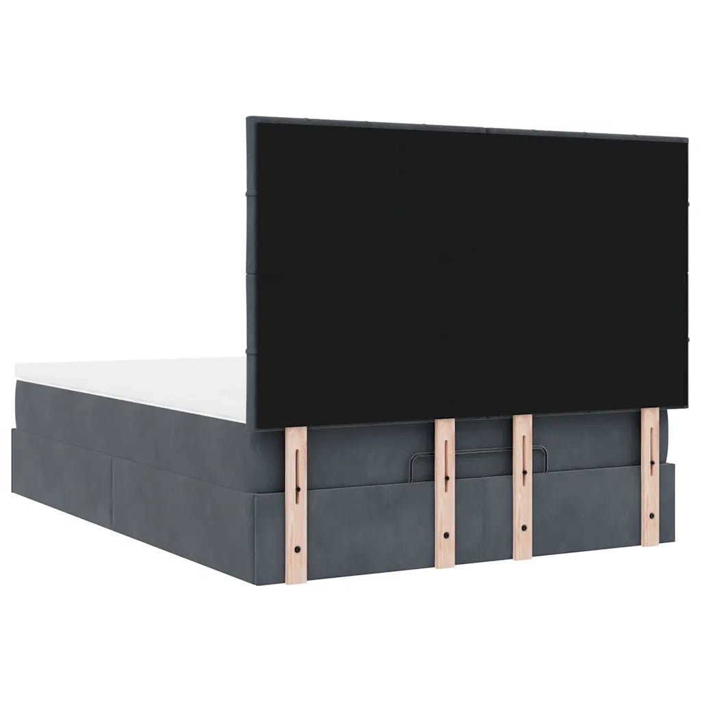 Struttura Letto Pouf con Materassi 140x190 cm Velluto 3314319