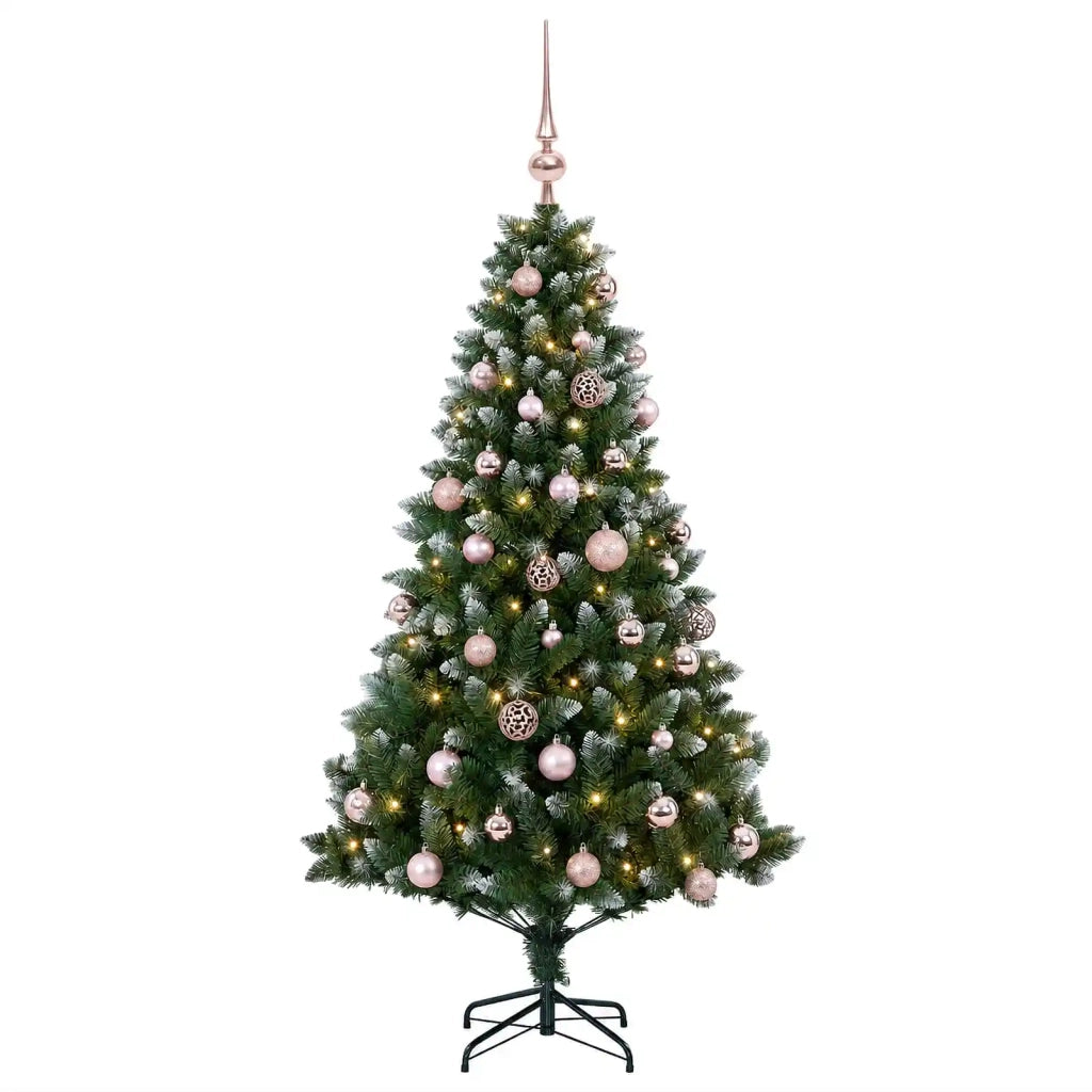 Albero di Natale Artificiale con Palline 150 cm 150 LED 3461336