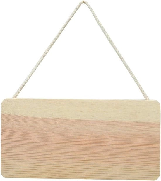 Bordo di Legno Beige - Decorativo - 1 pezzo - Legno - 21 x 11 cm