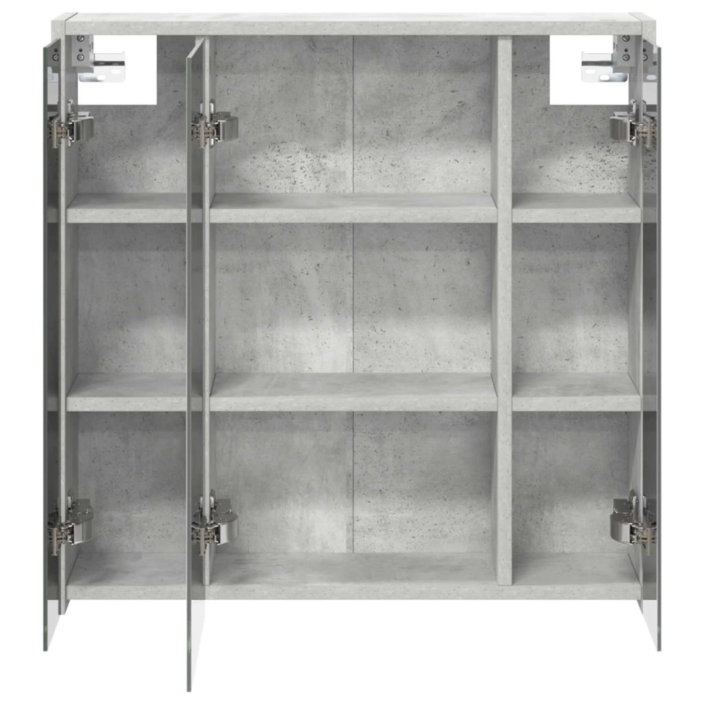 Mobiletto per specchio da bagno Grigio cemento 889154