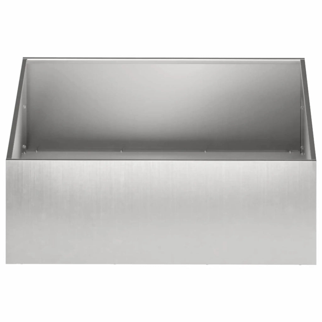 Vaso da giardino 2 pz Argento 60 x 60 x 20 cm Acciaio Inox 8005003