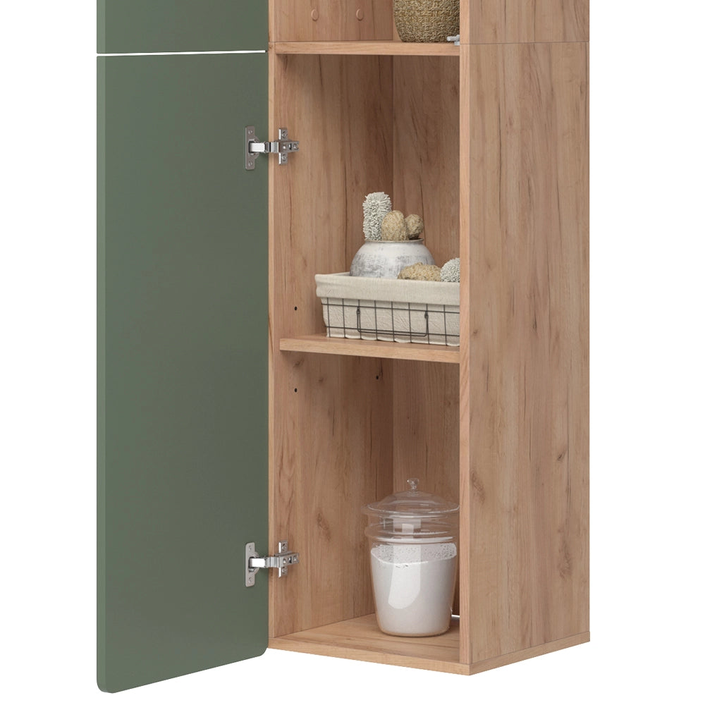 Vicco Mobiletto da bagno Quercia verde/oro 36.6 x 171.6 cm