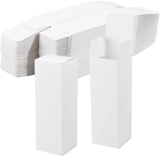Scatola di regalo da 50 pezzi - Scatole di cartone - Dimensioni 4,8 x 4,8 x 14,7 cm - Confezione di regalo - Solida e Sostenibile - Facile da assemblare