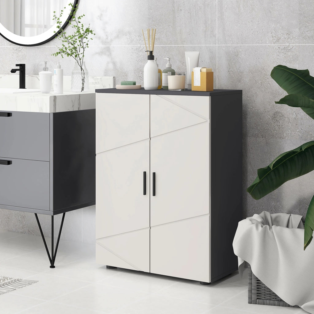 Armadietto da bagno con cassetti e ripiani regolabili ¨C zephmum ¨C Grigio 40x35x60