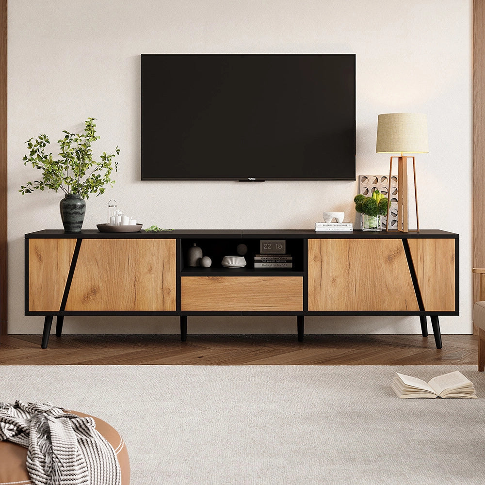 Mobile TV moderno - Xylo - 180x40x46cm 6 piedi massello