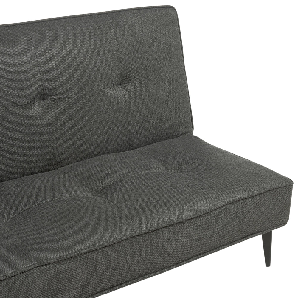 Divano letto in tessuto grigio scuro Soggiorno moderno trasformabile a 3 posti senza braccioli Design minimalista