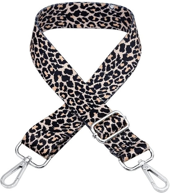 Rigido Supporto per Spalla Regolabile 80-140cm - Cinturino Largo - Poliestere - Oro/Argento/Nero - 3,8cm Largo - Leggero 100g - Cinturino per Borsa