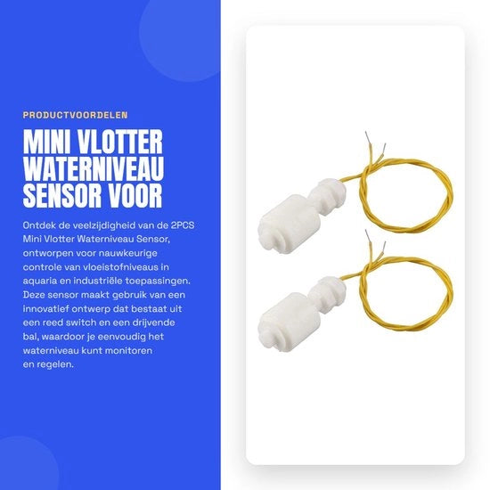 Sensore di Livello Acquatico Mini Vlotter per Acquario e Uso Industriale - Controllo dell'Acqua affidabile - Installazione semplice - Ideale per...