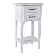Comodino in legno bianco 37x26,5x69,5