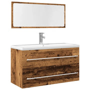 Set Mobili da Bagno 2 pz Legno Antico in Legno Multistrato 856388