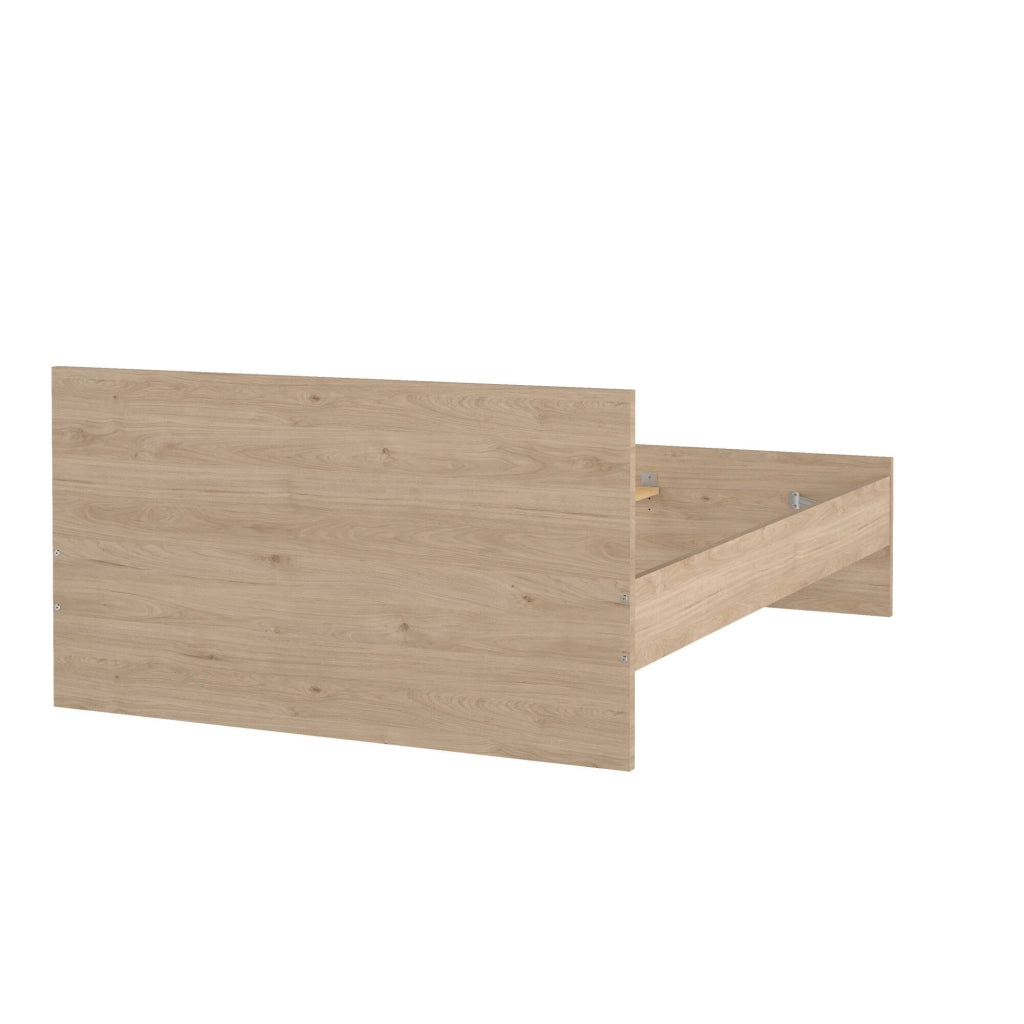 Letto piazza e mezza Gustava, Sommier per camera da letto, Giroletto per stanza, Struttura porta materasso, 197x146 h80 cm, Rovere