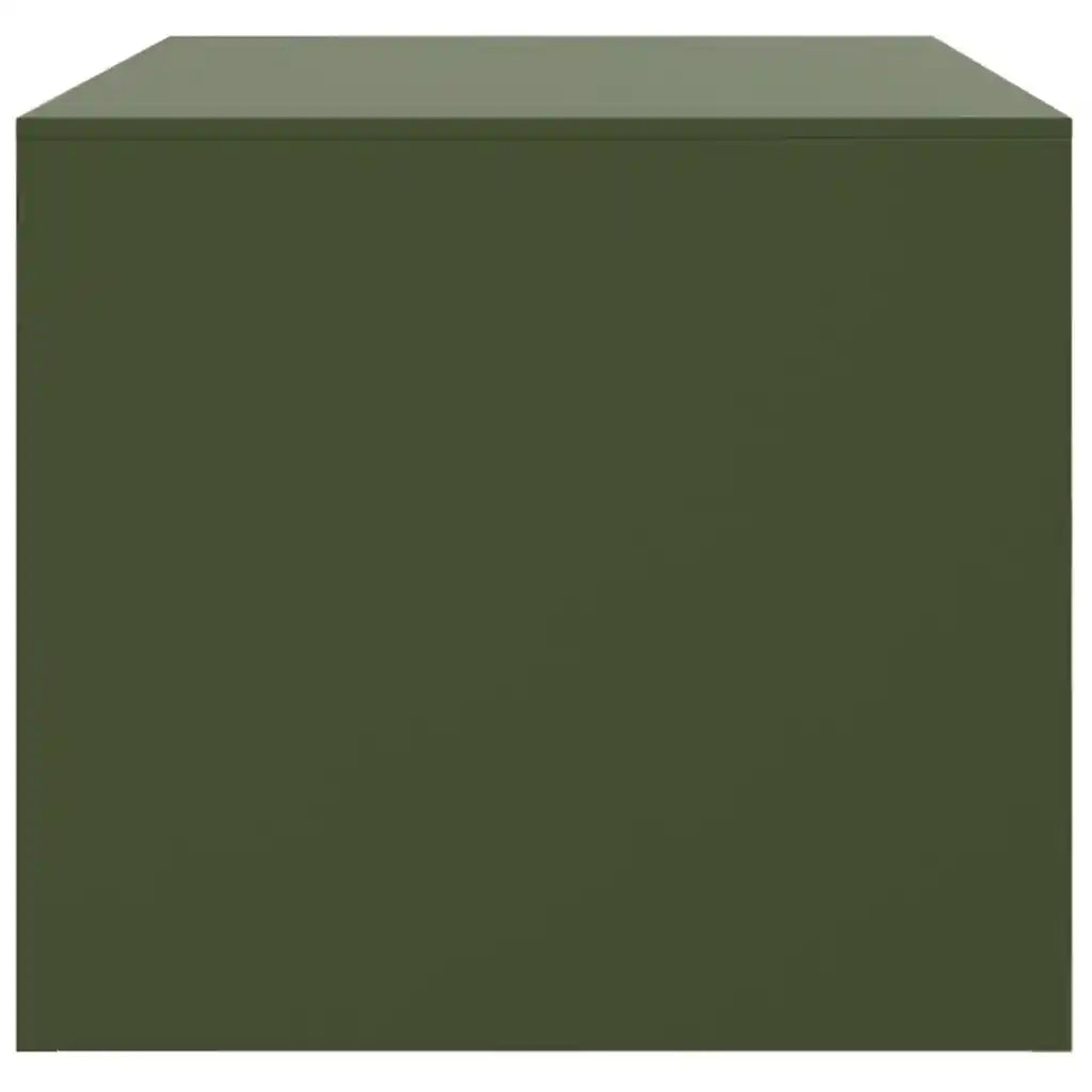 Tavolino da Salotto Verde Oliva 67x50x44 cm in Acciaio