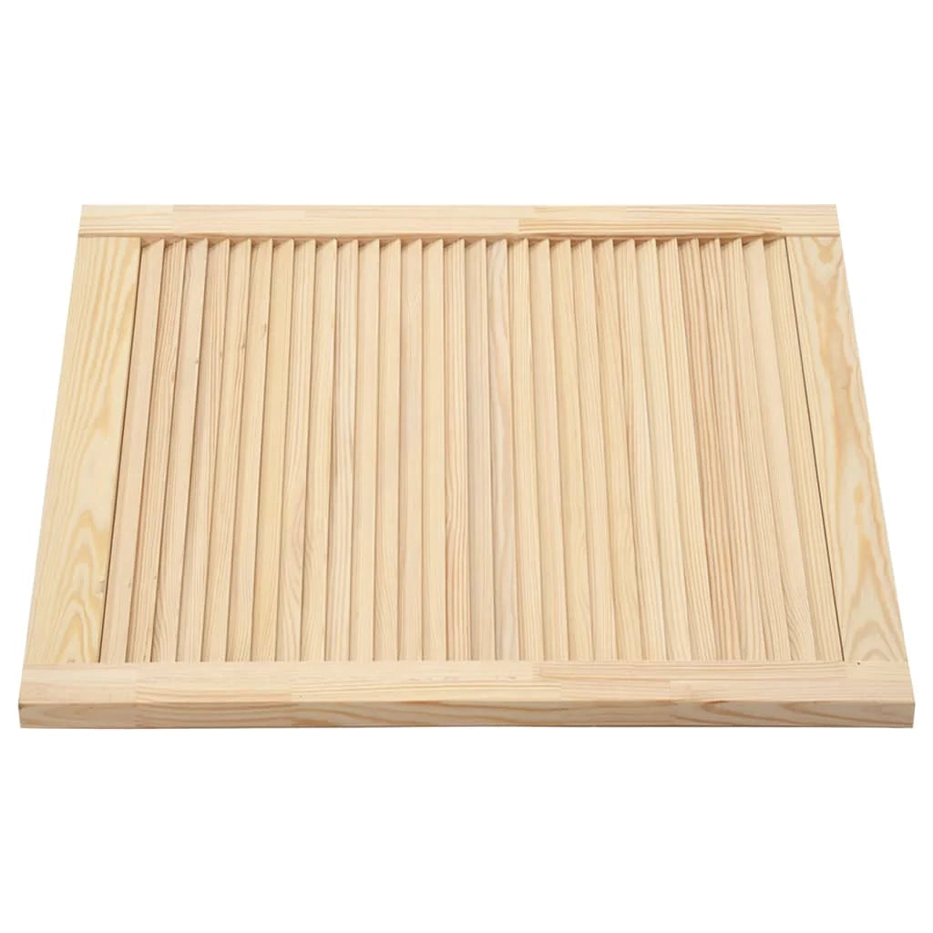 Porta a persiana in legno massello di pino anta per mobile anta per mensola rivestimento per armadio guardaroba paravento 61,5 x 59,4 cm 02_0003871