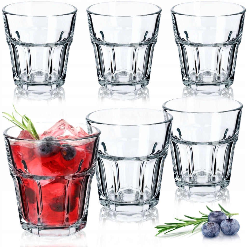 Set di 6 bicchieri da succo KADAX da 230 ml in vetro spesso