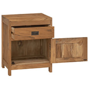 Comodino | Armadio da Notte | Mobiletto da notte in Legno Massello di Teak 40x30x50 cm