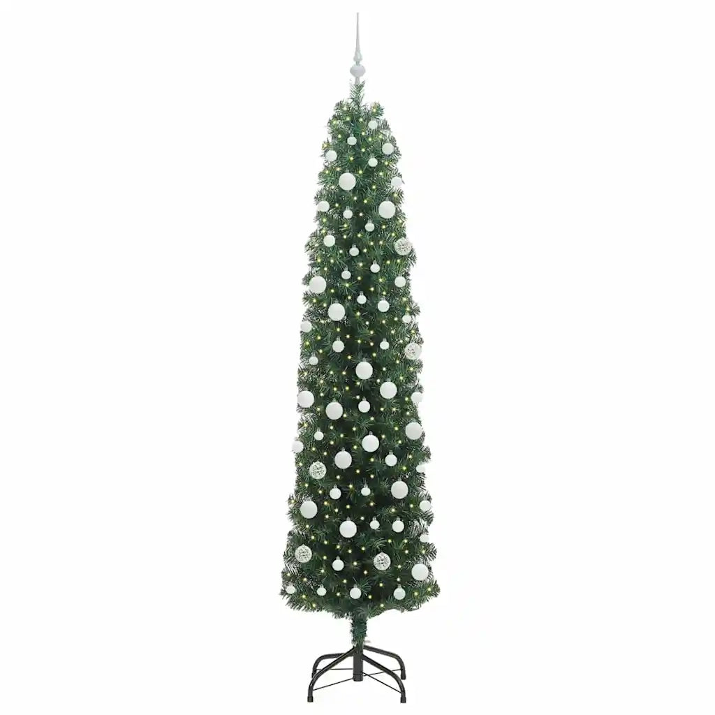 Albero di Natale artificiale con 300 LED Verde 210 cm 3394959