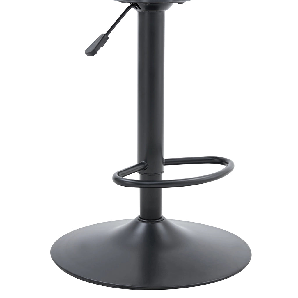 Set 2 Sgabelli da Bar Regolabili ¨C MINIMAL ¨C Seduta in Ecopelle, Schienale in Plastica, Gambe in Metallo Nero
