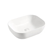 Lavabo da appoggio rettangolare 50x40 cm bianco lucido in ceramica – SMILE 50