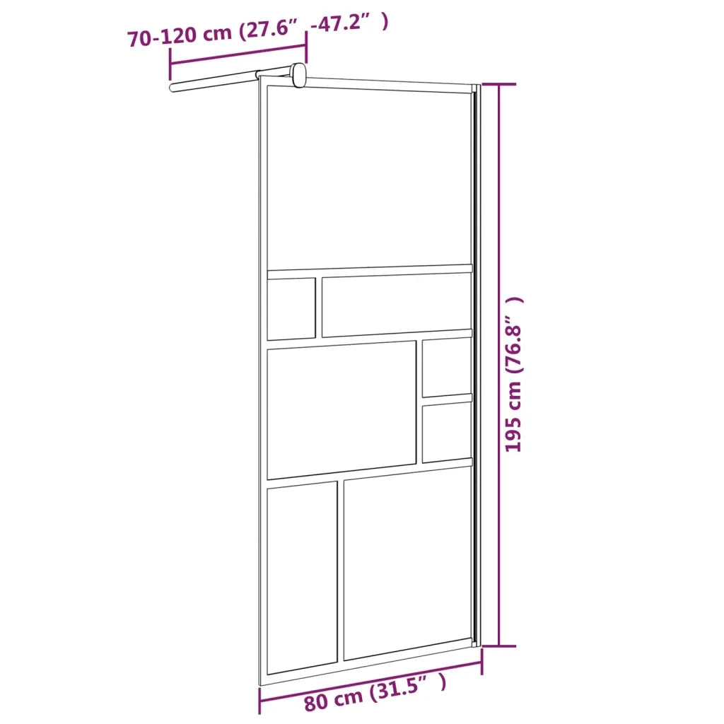 Parete per Doccia Walk in 80x195 cm in Vetro ESG Bianco 151868