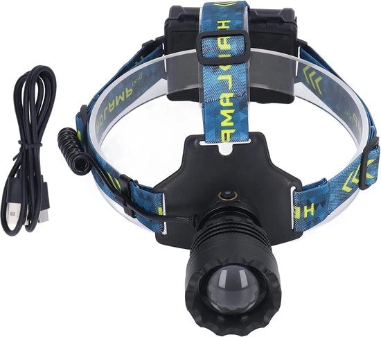 Lanterna LED Portatile per Emergenze Esterno 3000LM 25W - Lampada da Capo Zoomabile - Lampade da Capo per Campeggio - Alta Qualità.