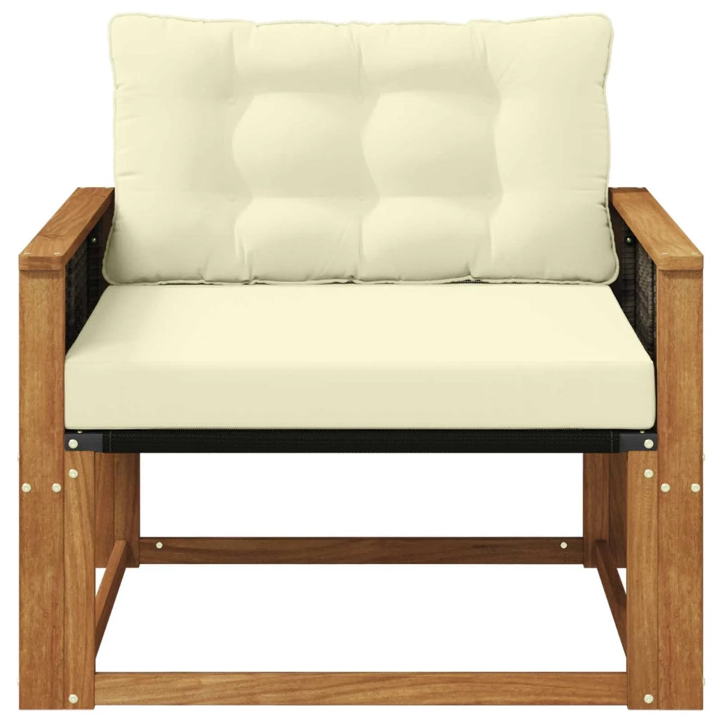 Set di divani da esterno-Sofa da giardino Legno di Acacia Massello e Textilene 226006