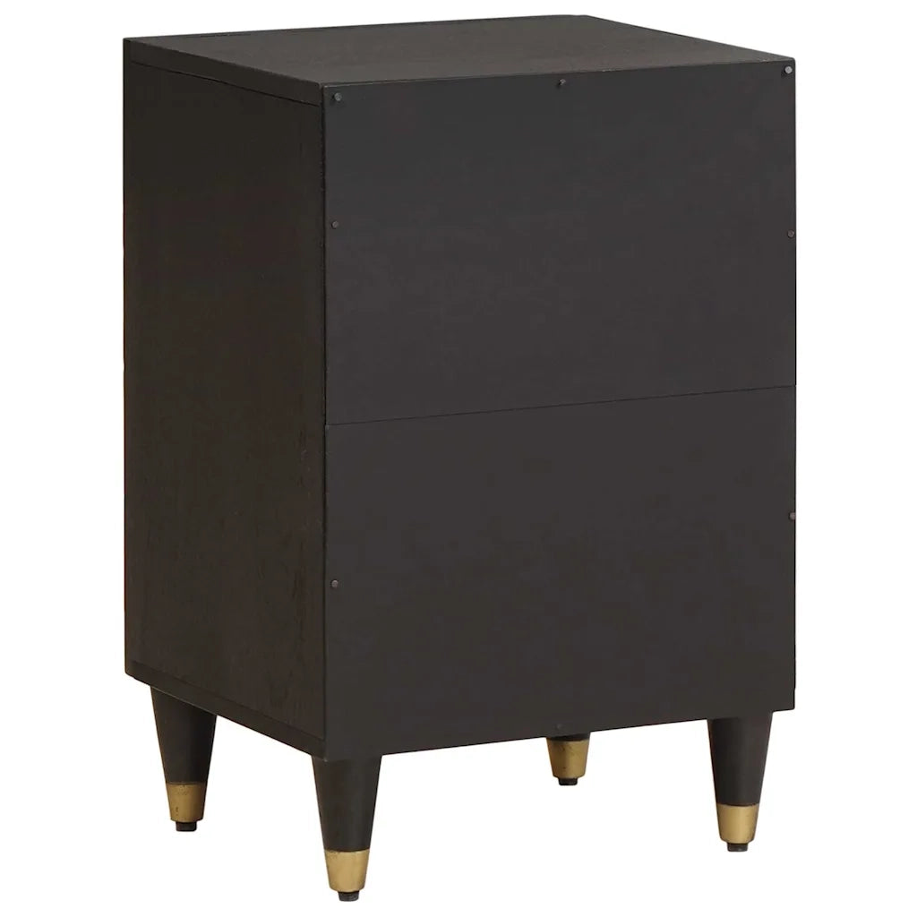Mobile da Bagno | Armadio da bagno Nero 38 x 33 x 58 cm Legno di mango massello