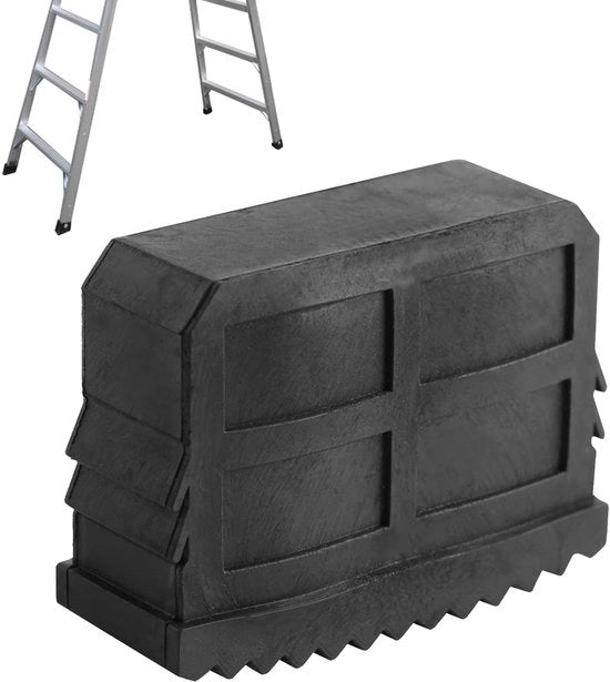Fetini Antiscivolo per Scale - Pieghevoli in Gomma - 2 Pezzi/Pair - Adatti per Scale in Alluminio 57x21mm - Gomma Resistente - Ottimo Grip - Pieghe per Scale