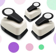 Set di 3 punzoni circolari per carta - 2,5 cm, 1,6 cm e 0,8 cm - Diverse punzoni per artigianato