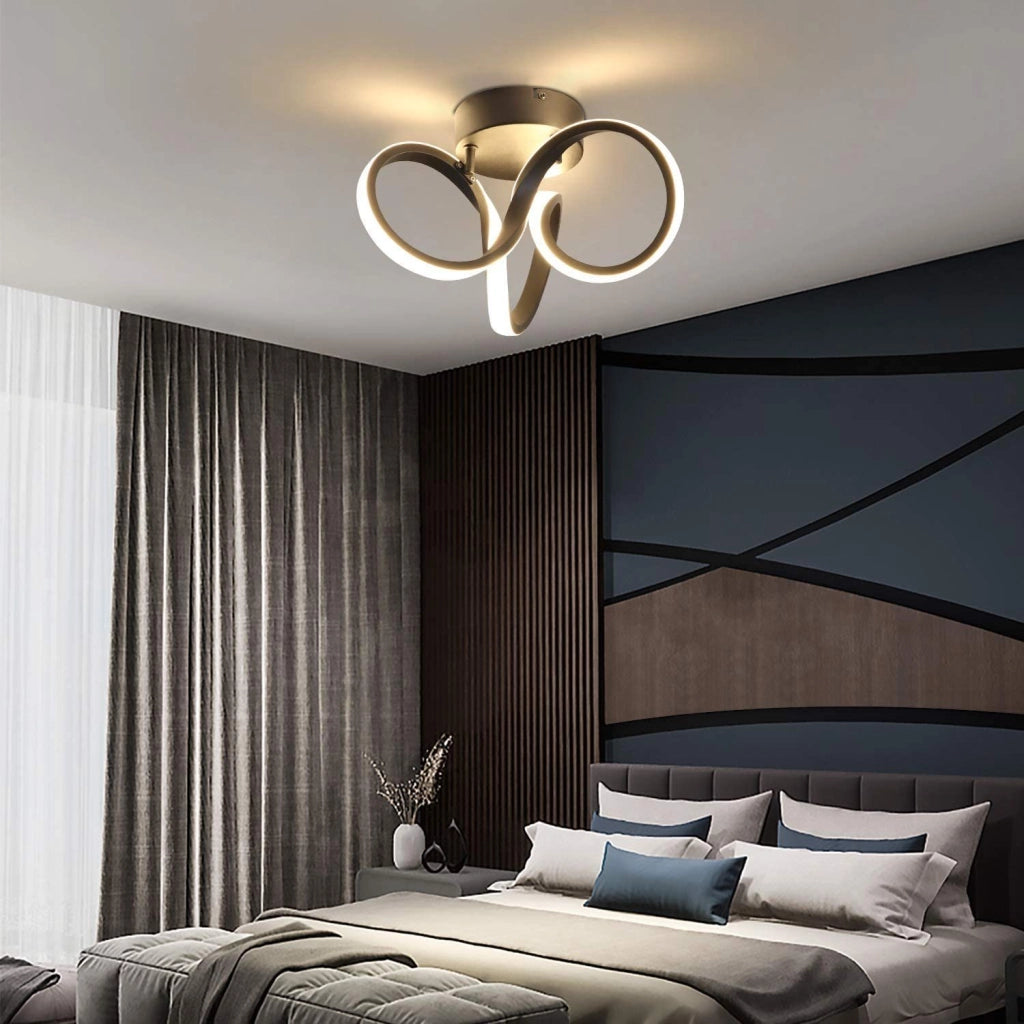 ZMH Lampada da soffitto plafoniera LED moderna 31cm alluminio per interni soggiorno camera letto