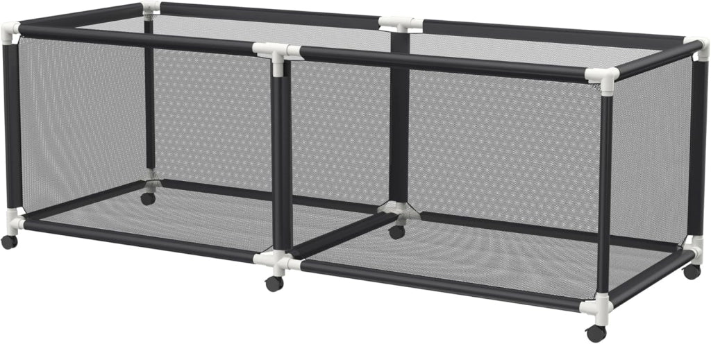 Carrello per palloni, 122 x 78 x 88 cm, con 4 rotoli, in rete di nylon per calcio, basket, pallavolo