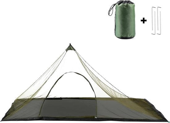 Tenda da Campeggio con Porta a Rullo e Tasca a Spalla, 220 x 120 x 100 cm Tenda Esterna, Tenda con Protezione contro le Zanzare per Escursioni e Giardino