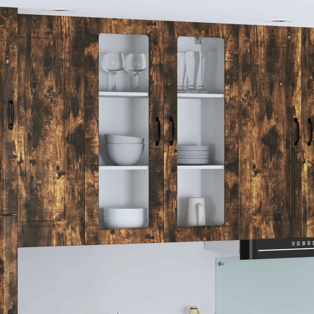 Pensile cucina con porta Lucca Rovere Fumo 80 x 31 x 100 cm 885160