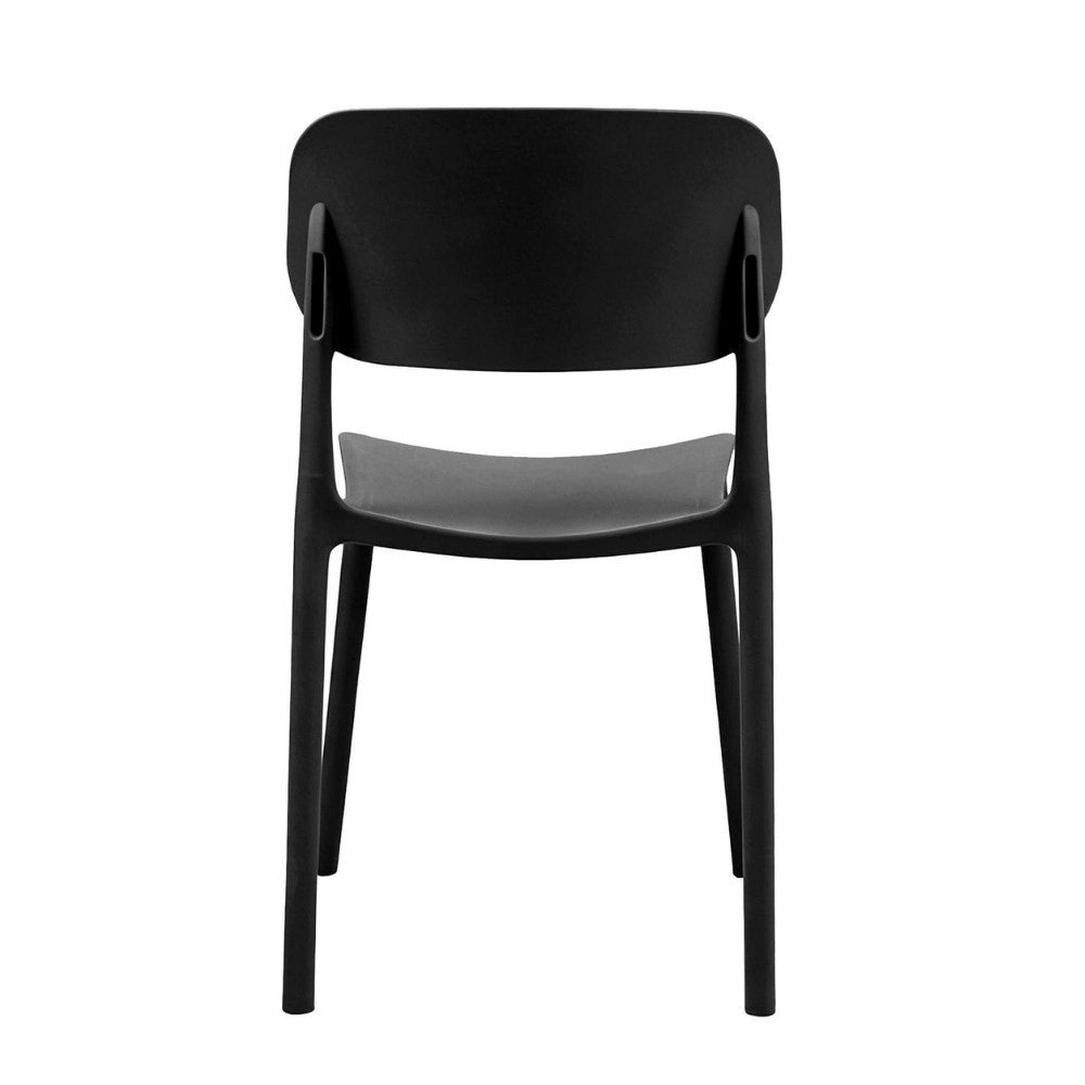 Set 4 Sedia in Polipropilene Loop Impilabili Grigio Scuro – Design Moderno e Leggero