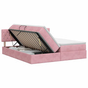 Letto con Contenitore con testiera 2 pz Rosa 3458936