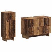 Set di Armadi da Bagno da 2 Pezzi EDE Legno antico 3417664